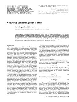 A New Two-Constant Equation of State
