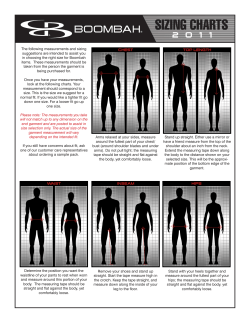 sizing charts