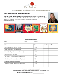 Debra Frasier General Order Form-1