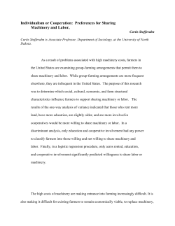 Individualism or Cooperation: Preferences for Sharing Machinery
