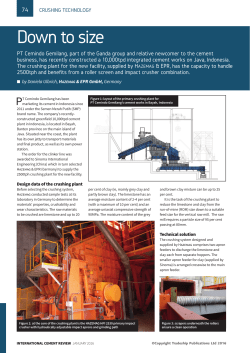 Erschienen in International Cement Review / Jan. 2016