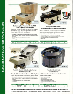 ELEC TRIC COIN COUNTERS AND SOR TERS