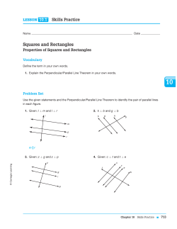 Properties of Squares and Rectangles