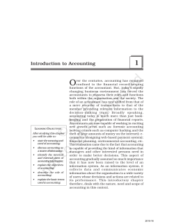 Introduction to Accounting