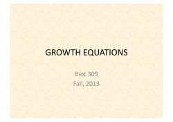 growth equations