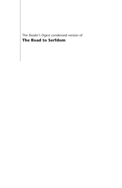 The Road to Serfdom - Institute of Economic Affairs