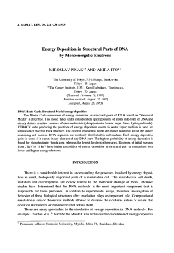 Energy Deposition in Structural Parts of DNA