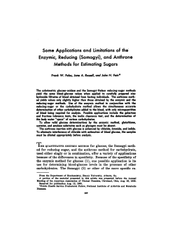 Some Applications and Limitations of the Enzymic, Reducing