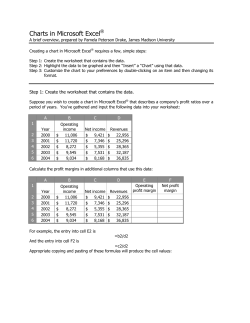 Charts in Microsoft Excel - James Madison University