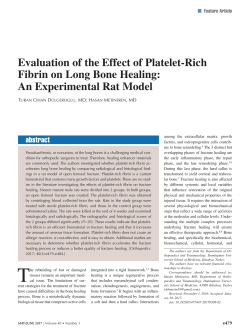 Evaluation of the Effect of Platelet-Rich Fibrin on Long Bone Healing