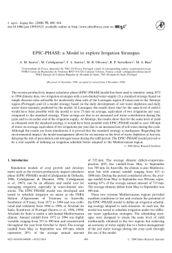 EPIC-PHASE: a Model to explore Irrigation Strategies