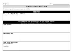 SEMESTER EXAM REVIEW: &ldquo;The Most Dangerous Game