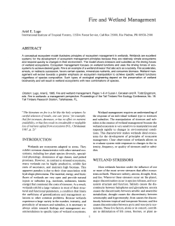 Fire and Wetland Management - Tall Timbers Research Station