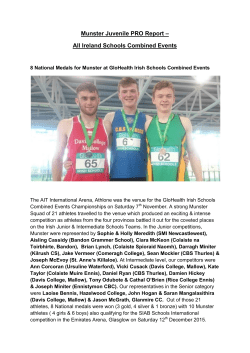 GloHealth Irish Schools CE Champs 2015