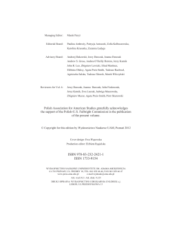 Polish Journal for American Studies vol. 6 (2012)