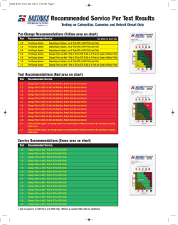 F528 Coolant Service Recommendation Sheet | PDF