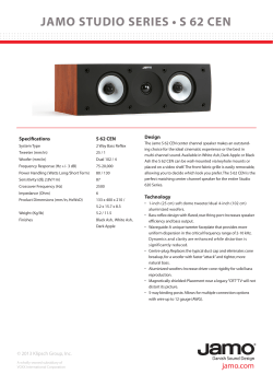 JAMO STUDIO SERIES &bull; S 62 CEN