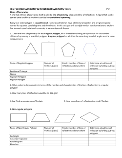 8.6 Polygon Reflection and rotational Symmetry