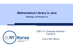 Mathematical Library in Java