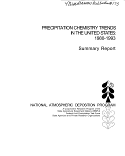 Precipitation chemistry trends in the United States : 1980