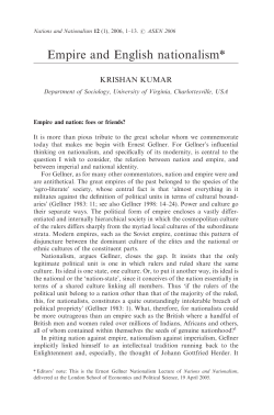 Empire and English nationalismn