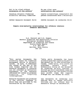 Not to be cited without permission of the authors 1 Canadian Atlantic