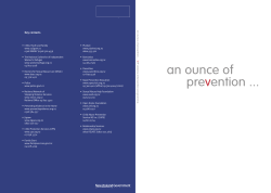 An Ounce of Prevention