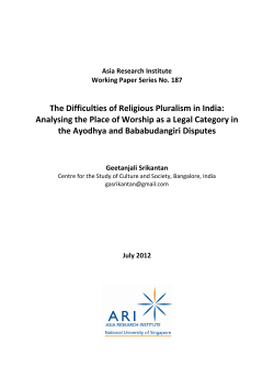 The Difficulties of Religious Pluralism in India