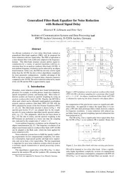 Generalized Filter-Bank Equalizer for Noise Reduction with