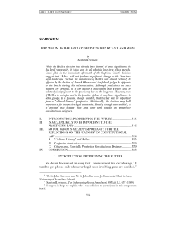 for whom is the heller decision important and why