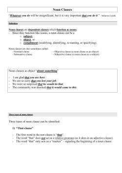 Noun Clauses - P&aacute;gina Jimdo de conejo0312efl-esl