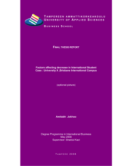 Factors affecting decrease in International Student Case : University