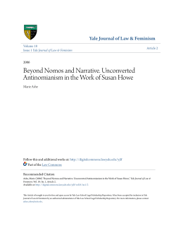 Beyond Nomos and Narrative. Unconverted Antinomianism in the