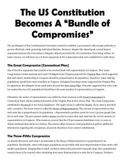The US Constitution Becomes A &ldquo;Bundle of Compromises&rdquo;
