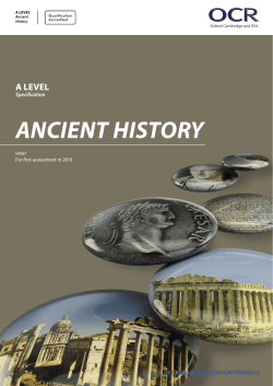 A Level Ancient History - H407