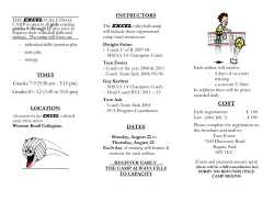 TIMES Grades 7-9 (9:30 am - 3:15 pm) Grades10