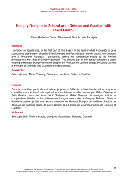 Humpty Oedipus in SchizoLand: Deleuze and Guattari with Lewis