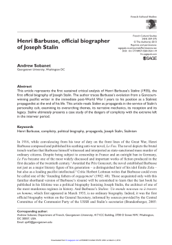 Henri Barbusse, official biographer of Joseph Stalin