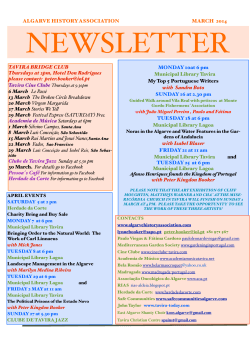 ALGARVE HISTORY ASSOCIATION MARCH 2014 MONDAY 10at 6
