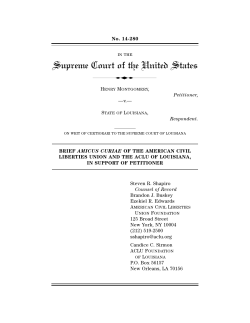 Brief amici curiae of The American Civil Liberties