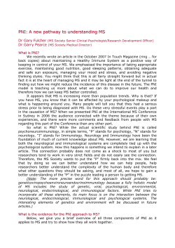 Psychoneuroimmunology: A new pathway to understanding