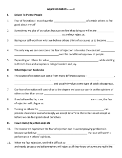 Approval Addict(Lesson 6) - Curwensville Christian Church