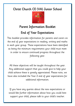 to see the new End of Year Expectations for each Year Group