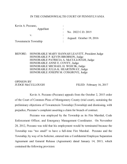 IN THE COMMONWEALTH COURT OF PENNSYLVANIA Kevin A