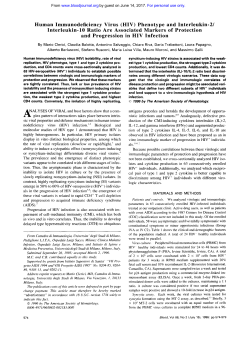 Human Immunodeficiency Virus (HIV)