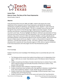 Lesson Plan - Texas Archive of the Moving Image