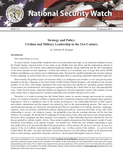 Civilian and Military Leadership in the 21st Century