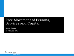 Free Movement of Persons, Services and Capital