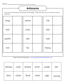 Antonyms - Super Teacher Worksheets