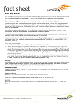 Cats and fences - Moreton Bay Regional Council